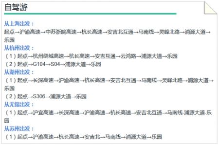 自驾游路线图