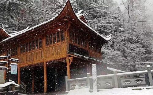 大溪镇雪景